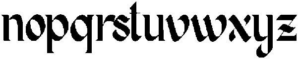 Tenebra Templar otf (400) Font LOWERCASE