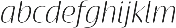 Terfens Contrast Ext Light Italic otf (300) Font LOWERCASE