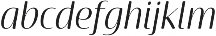 Terfens Contrast Norm Book Italic otf (400) Font LOWERCASE