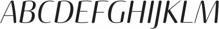Terfens Contrast Norm Regular Italic otf (400) Font UPPERCASE