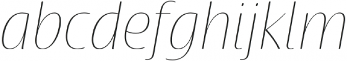 Terfens Contrast Norm Thin Italic otf (100) Font LOWERCASE