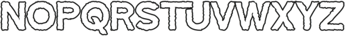 Terrify Outline Rough otf (400) Font UPPERCASE
