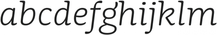 Testun ExtraLight Italic otf (200) Font LOWERCASE