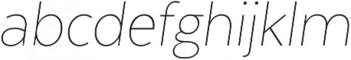 Texta Narrow Alt Thin Italic otf (100) Font LOWERCASE