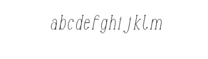 TerryBruce-Italic.otf Font LOWERCASE