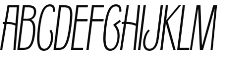 Telemachus ExtraLight Italic Font UPPERCASE