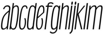 Telemachus ExtraLight Italic Font LOWERCASE