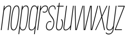 Telemachus Thin Italic Font LOWERCASE