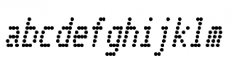 Telidon Condensed Bold Italic Font LOWERCASE