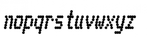 Telidon Condensed Heavy Italic Font LOWERCASE