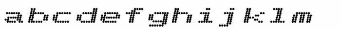 Telidon Extended Heavy Italic Font LOWERCASE