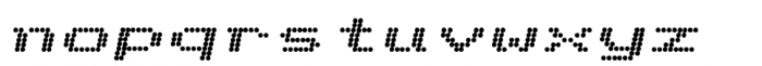 Telidon Extended Heavy Italic Font LOWERCASE