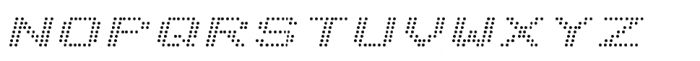 Telidon Extended Italic Font UPPERCASE