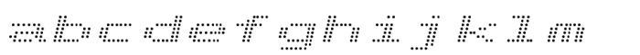 Telidon Extended Italic Font LOWERCASE