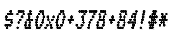 Telidon Heavy Italic Font OTHER CHARS
