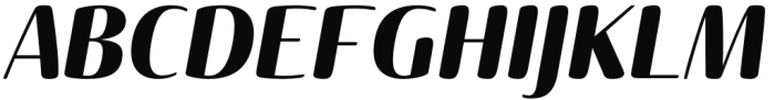 Terfens Contrast Condensed Black Italic Font UPPERCASE