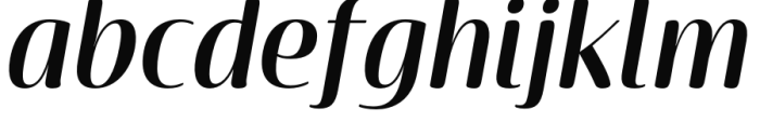 Terfens Contrast Condensed Demi Italic Font LOWERCASE