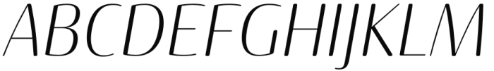 Terfens Contrast Condensed Light Italic Font UPPERCASE