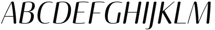 Terfens Contrast Condensed Regular Italic Font UPPERCASE