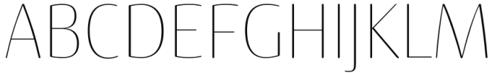 Terfens Contrast Condensed Thin Font UPPERCASE