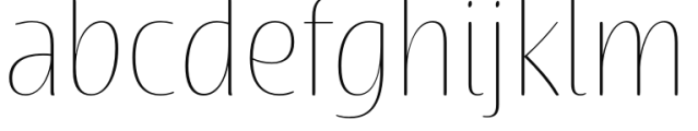 Terfens Contrast Condensed Thin Font LOWERCASE