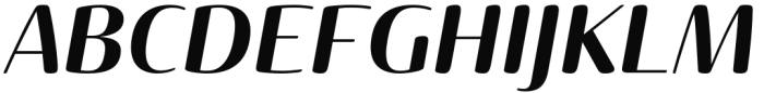 Terfens Contrast Extended Bold Italic Font UPPERCASE