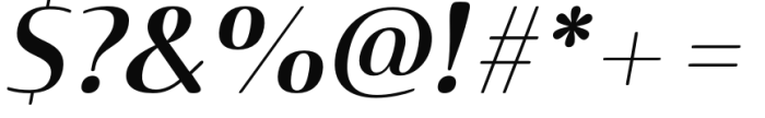 Terfens Contrast Extended Demi Italic Font OTHER CHARS