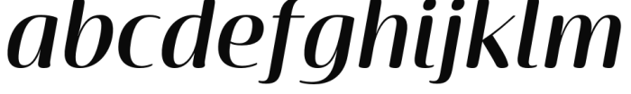 Terfens Contrast Extended Demi Italic Font LOWERCASE