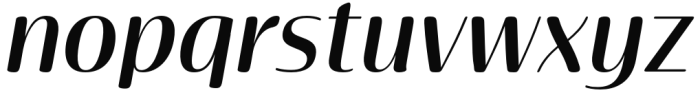 Terfens Contrast Extended Demi Italic Font LOWERCASE