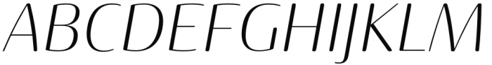 Terfens Contrast Extended Light Italic Font UPPERCASE