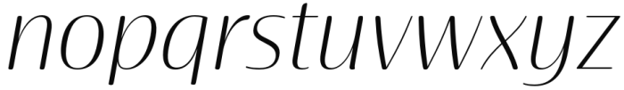 Terfens Contrast Extended Light Italic Font LOWERCASE