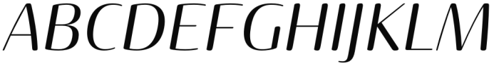 Terfens Contrast Extended Regular Italic Font UPPERCASE