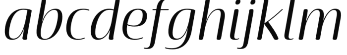 Terfens Contrast Extended Regular Italic Font LOWERCASE