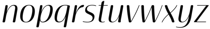 Terfens Contrast Extended Regular Italic Font LOWERCASE