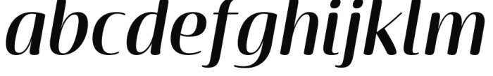 Terfens Contrast Normal Demi Italic Font LOWERCASE