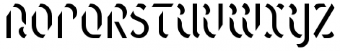 Text Stencil Font UPPERCASE