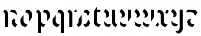 Text Stencil Font LOWERCASE