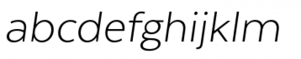 Texta Alt Light Italic Font LOWERCASE