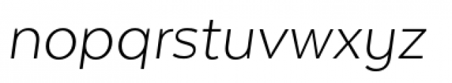 Texta Light Italic Font LOWERCASE
