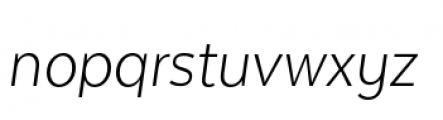 Texta Narrow Light Italic Font LOWERCASE