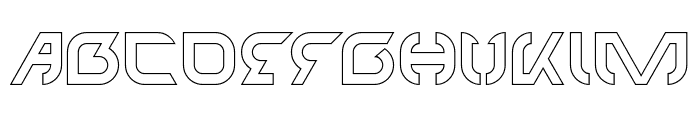 TECHNO-Hollow Font UPPERCASE