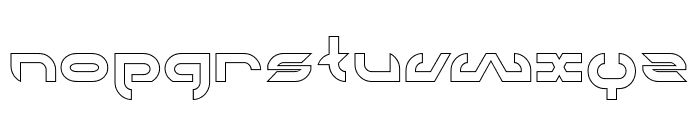 TECHNO-Hollow Font LOWERCASE