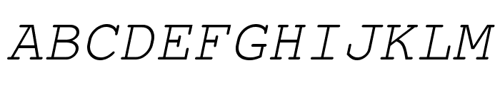 TeXGyreCursor-Italic Font UPPERCASE