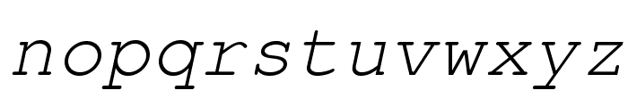 TeXGyreCursor-Italic Font LOWERCASE