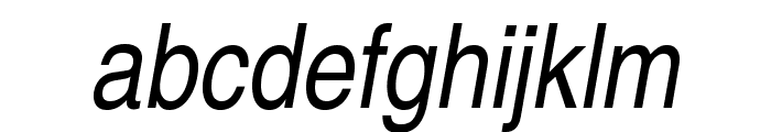 TeXGyreHerosCondensed-Italic Font LOWERCASE