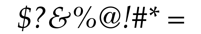TeXGyrePagella-Italic Font OTHER CHARS
