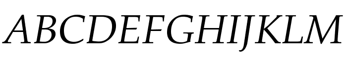 TeXGyrePagella-Italic Font UPPERCASE