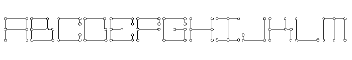 Technolines Font UPPERCASE
