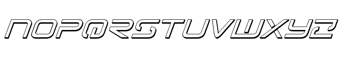 Tele-Marines 3D Italic Font LOWERCASE