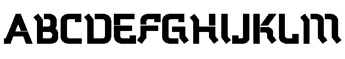 Temp Black Font UPPERCASE